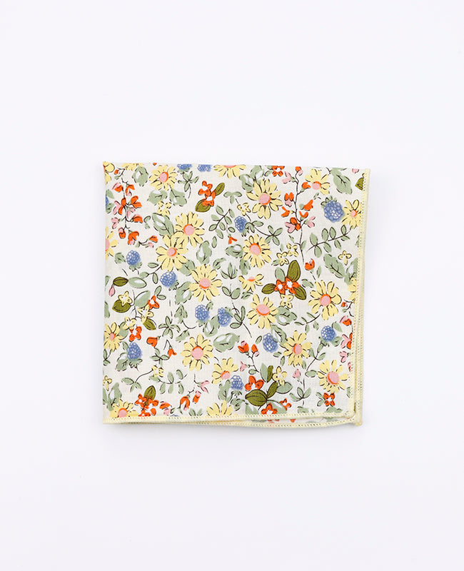 Pañuelo de bolsillo Liberty Blanco n°5 en Algodón | Charles - Unipap's