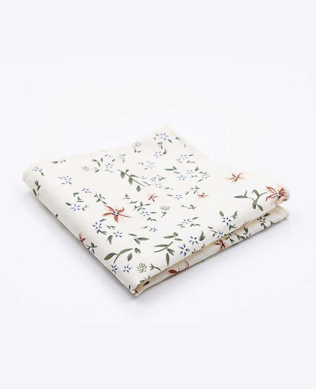 Pañuelo de bolsillo Liberty Blanco n°8 de Algodón | Charles - Unipap's