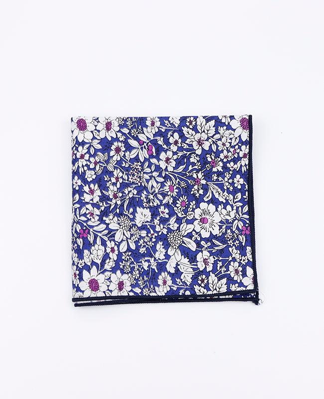 Pañuelo de bolsillo Liberty Azul n°1 en Algodón | Clovis - Unipap's