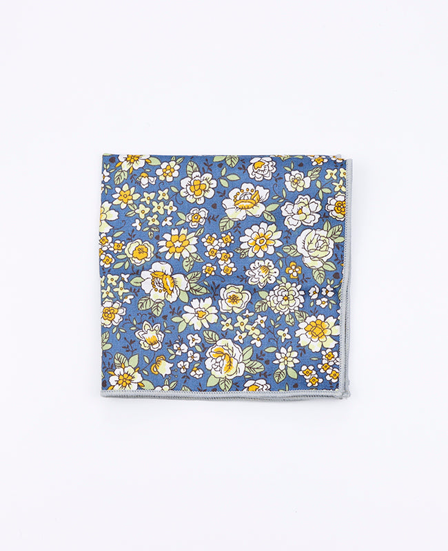 Pañuelo de bolsillo Liberty Azul n°2 en Algodón | Gaspard - Unipap's