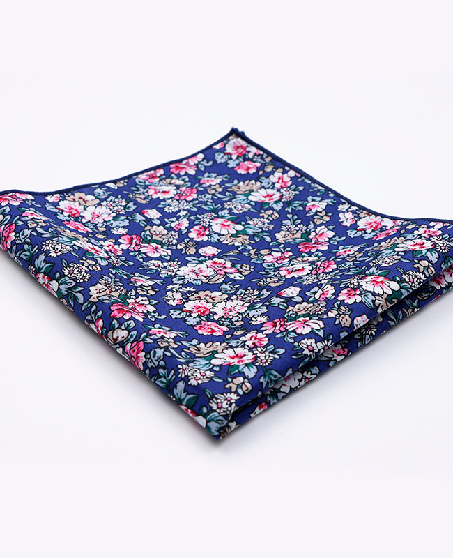Pañuelo de bolsillo Liberty Azul n°10 en Algodón | Gaspard - Unipap's