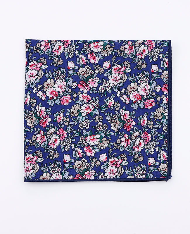 Pañuelo de bolsillo Liberty Azul n°10 en Algodón | Gaspard - Unipap's