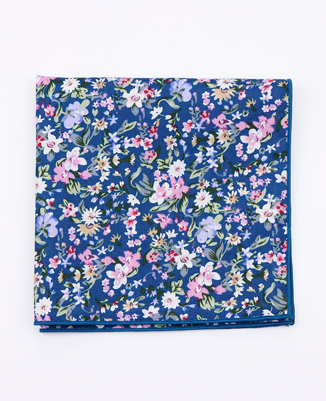 Pañuelo de bolsillo Liberty Azul n°11 en Algodón | Gaspard - Unipap's