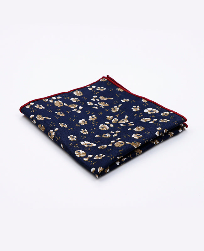 Pañuelo de bolsillo Liberty Azul n°13 en Algodón | Gaspard - Unipap's