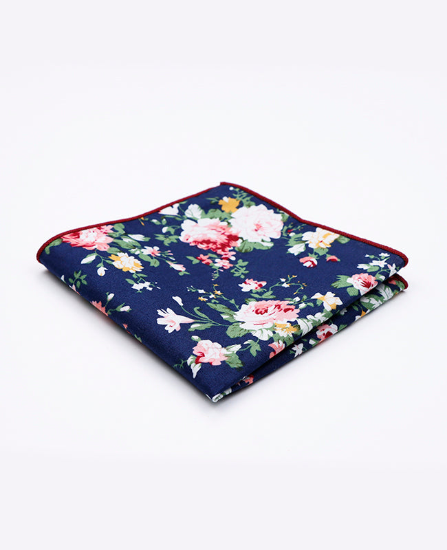 Pañuelo de bolsillo Liberty Azul n°2 en Algodón | Charles - Unipap's