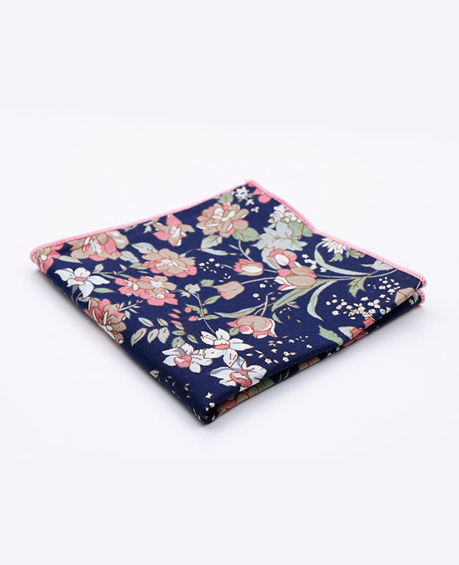 Pañuelo de bolsillo Liberty Azul n°3 en Algodón | Charles - Unipap's