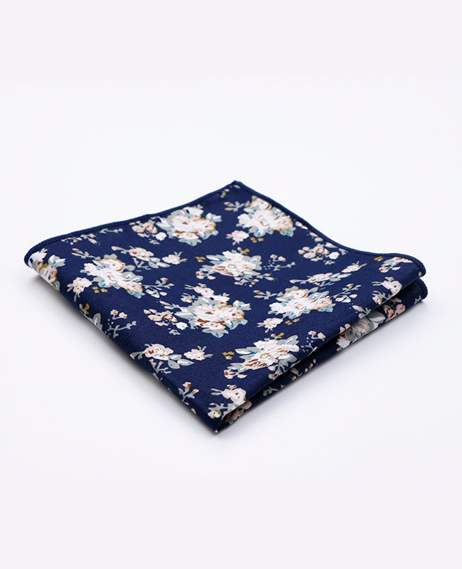 Pañuelo de bolsillo Liberty Azul n°5 de Algodón | Charles - Unipap's