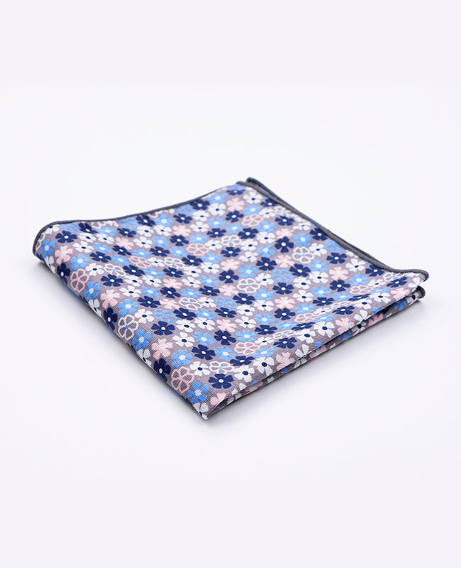 Pañuelo de bolsillo Liberty Azul n°5 en Algodón | Gaspard - Unipap's