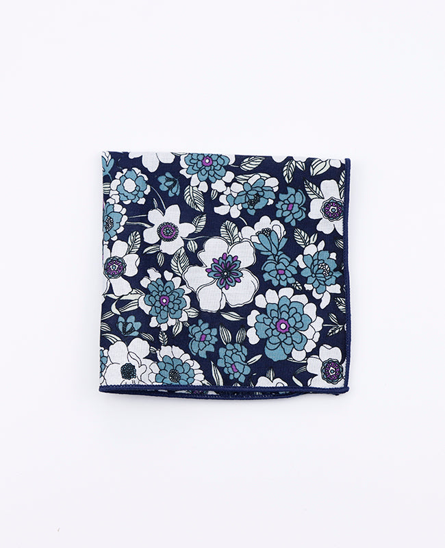 Pañuelo de bolsillo Liberty Azul n°8 en Algodón | Gaspard - Unipap's