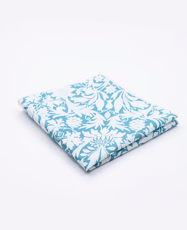 Pañuelo de bolsillo Liberty Azul n°9 en Algodón | Gaspard - Unipap's