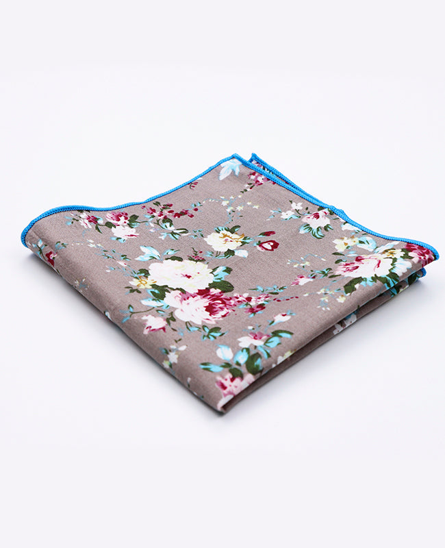 Pañuelo de bolsillo Liberty Azul n°1 en Algodón | Gaspard - Unipap's