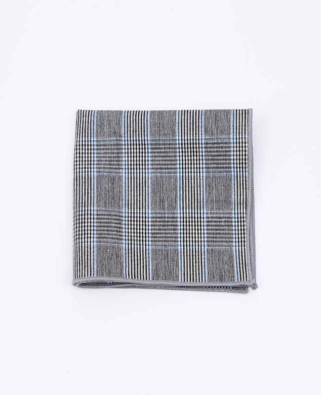 Pañuelo de bolsillo Tartán Gris n°1 en Algodón | Marcel - Unipap's