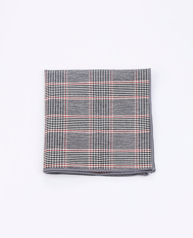 Pañuelo de bolsillo Tartán Gris n°3 en Algodón | Marcel - Unipap's