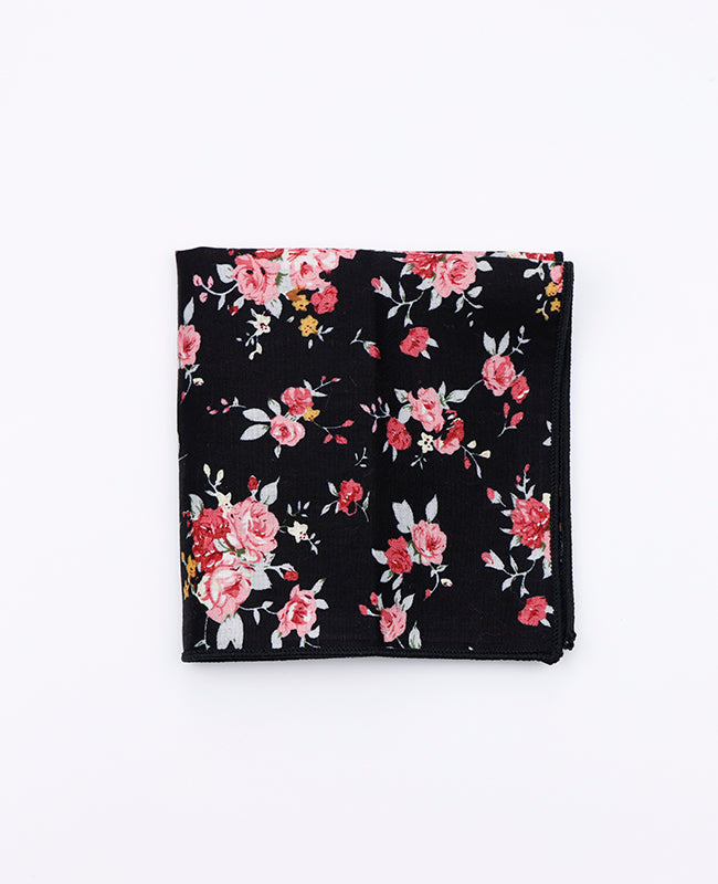 Pañuelo de bolsillo Liberty Negro n°1 en Algodón | Charles - Unipap's