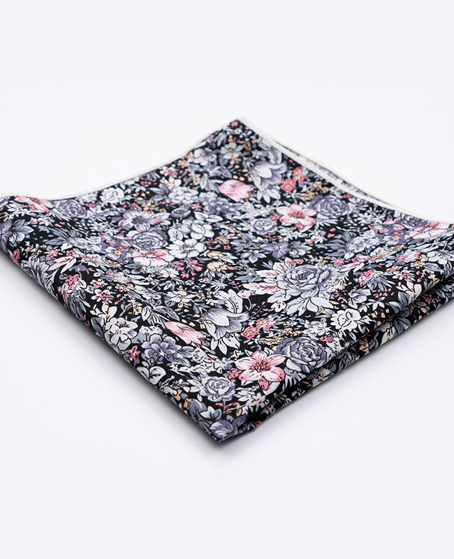 Pañuelo de bolsillo Liberty Negro n°2 en Algodón | Gaspard - Unipap's