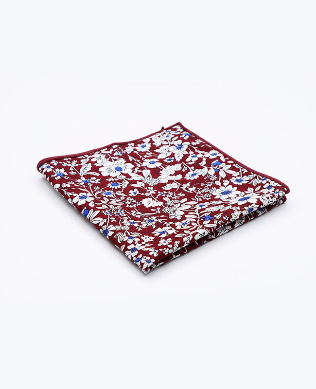 Pañuelo de bolsillo Liberty Rojo n°1 en Algodón | Clovis - Unipap's