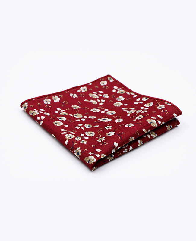 Pañuelo de bolsillo Liberty Rojo n°1 en Algodón | Gaspard - Unipap's