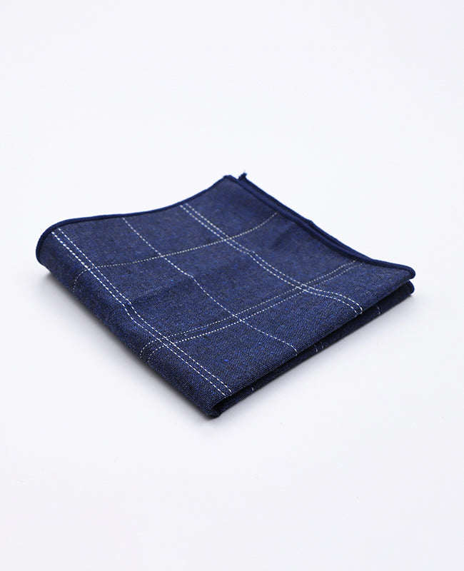 Pañuelo de bolsillo Tartán Azul en Algodón | Marcel - Unipap's