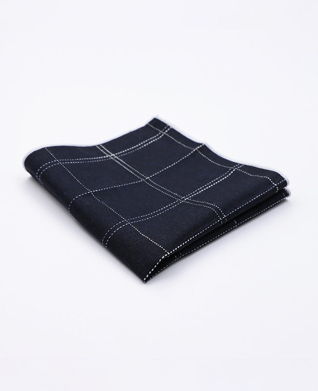 Pañuelo de bolsillo Tartán Negro n°1 en Algodón | Marcel - Unipap's