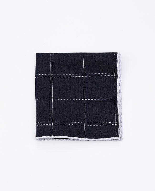 Pañuelo de bolsillo Tartán Negro n°1 en Algodón | Marcel - Unipap's