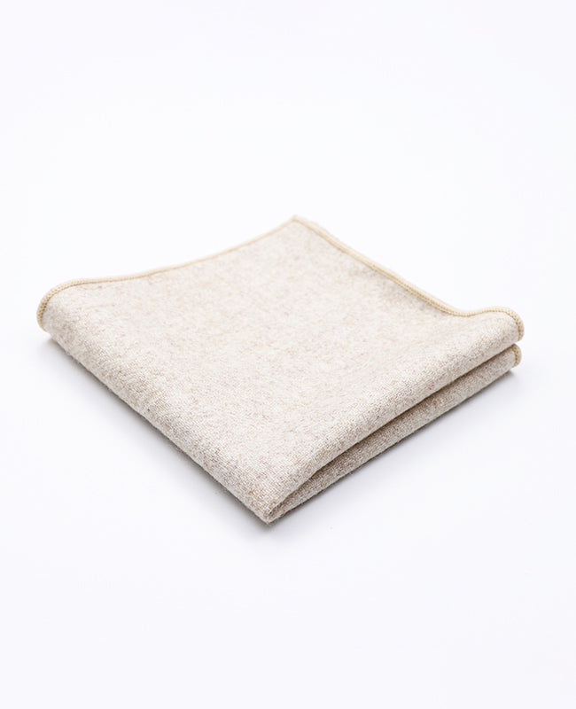 Pañuelo de bolsillo Beige n°2 en Lana | Claude - Unipap's
