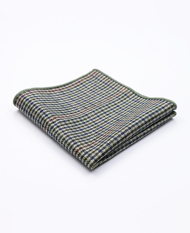 Pañuelo de bolsillo Tartán Gris n°9 en Lana | Nobert - Unipap's
