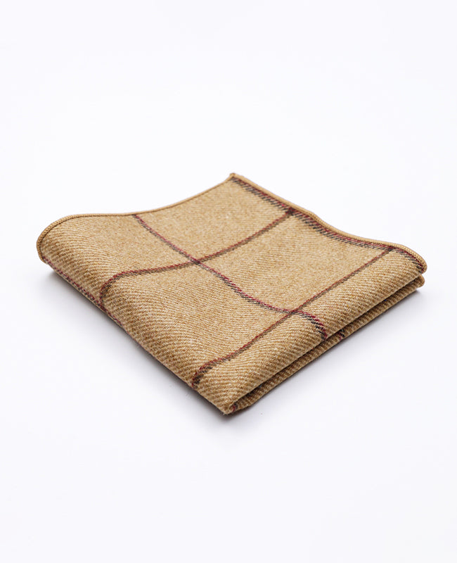 Pañuelo de bolsillo Tartán Marrón n°1 de Lana | Nobert - Unipap's