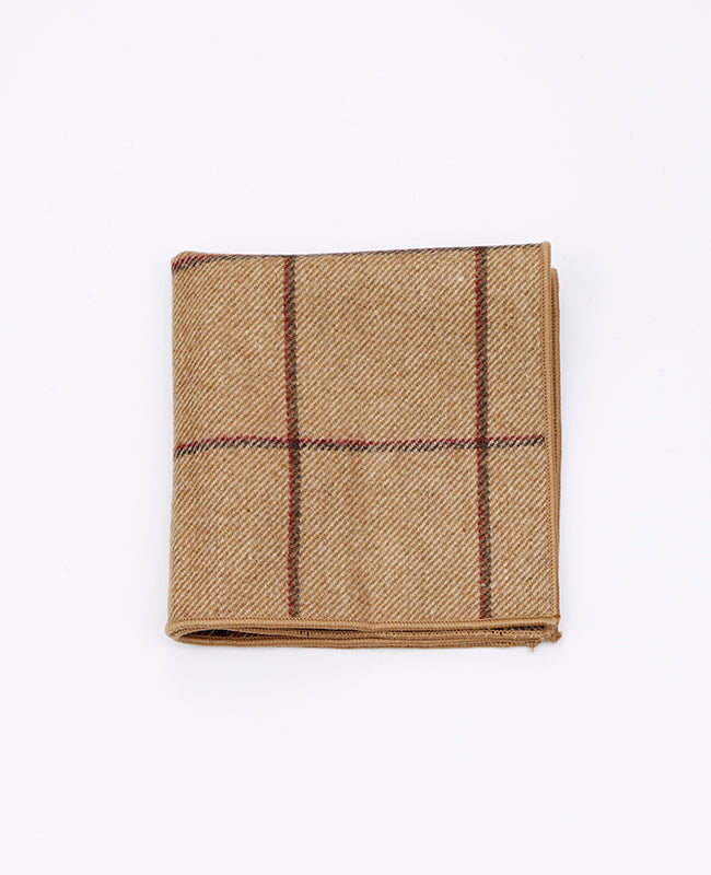 Pañuelo de bolsillo Tartán Marrón n°1 de Lana | Nobert - Unipap's