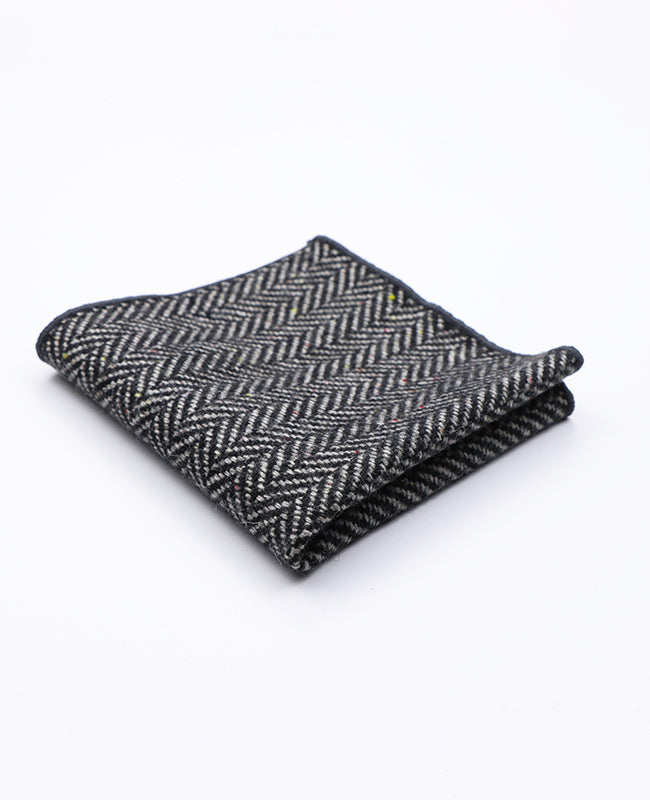 Pañuelo de Bolsillo Tartán Gris n°1 en Lana | Norbert - Unipap's