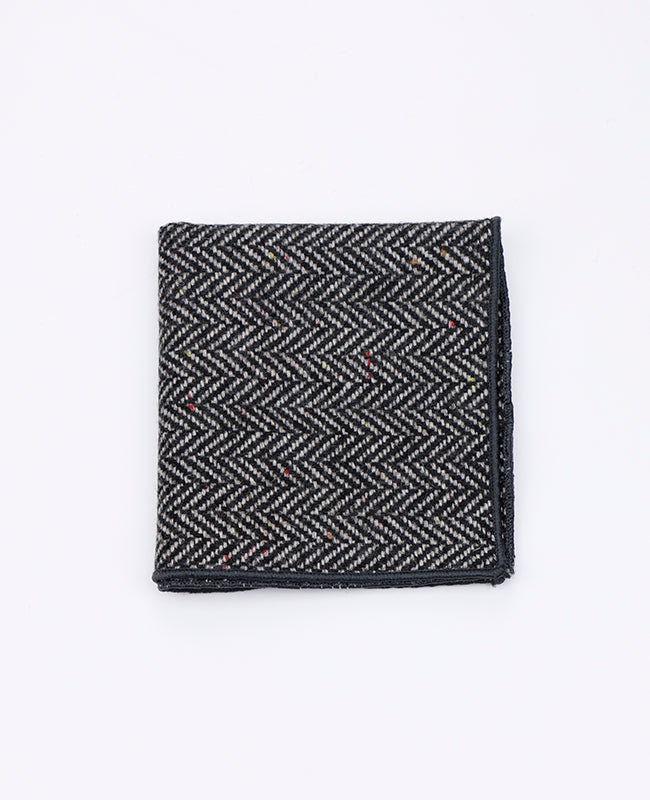 Pañuelo de Bolsillo Tartán Gris n°1 en Lana | Norbert - Unipap's