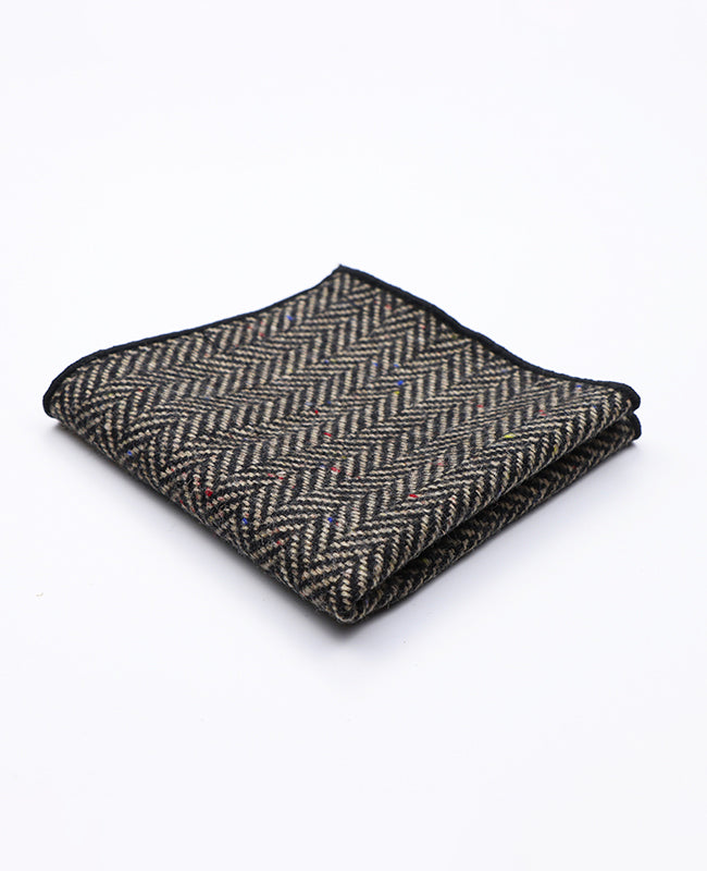 Pañuelo de Bolsillo Tartán Gris n°2 en Lana | Norbert - Unipap's