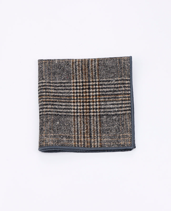 Pañuelo de Bolsillo Tartán Gris n°6 en Lana | Norbert - Unipap's