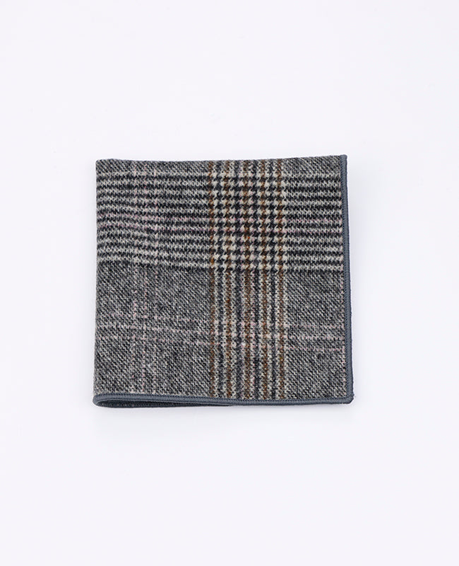 Pañuelo de Bolsillo Tartán Gris n°7 en Lana | Norbert - Unipap's