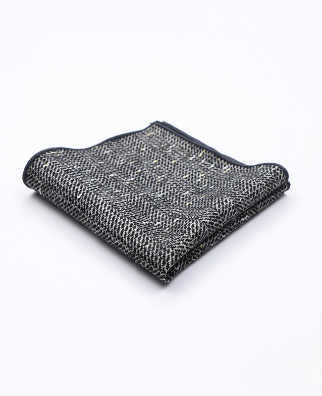 Pañuelo de Bolsillo Tartán Gris n°8 en Lana | Norbert - Unipap's