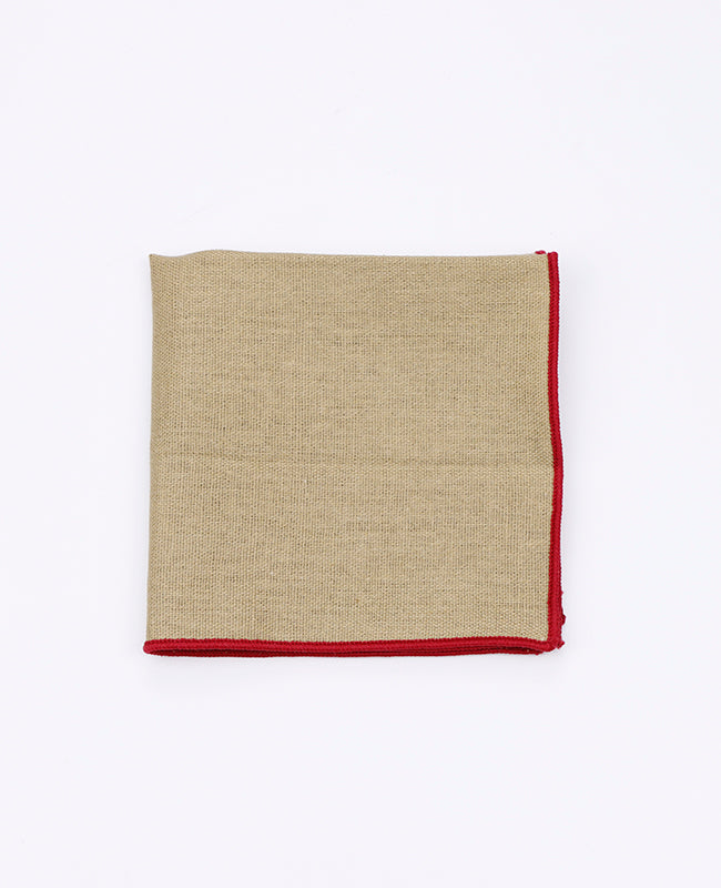 Pañuelo de bolsillo Beige n°1 en Lino | Basile - Unipap's
