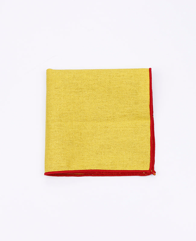 Pañuelo de bolsillo Amarillo n°1 en Lino | Basile - Unipap's