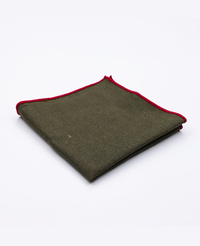 Pañuelo de bolsillo Verde n°1 en Lino | Basile - Unipap's