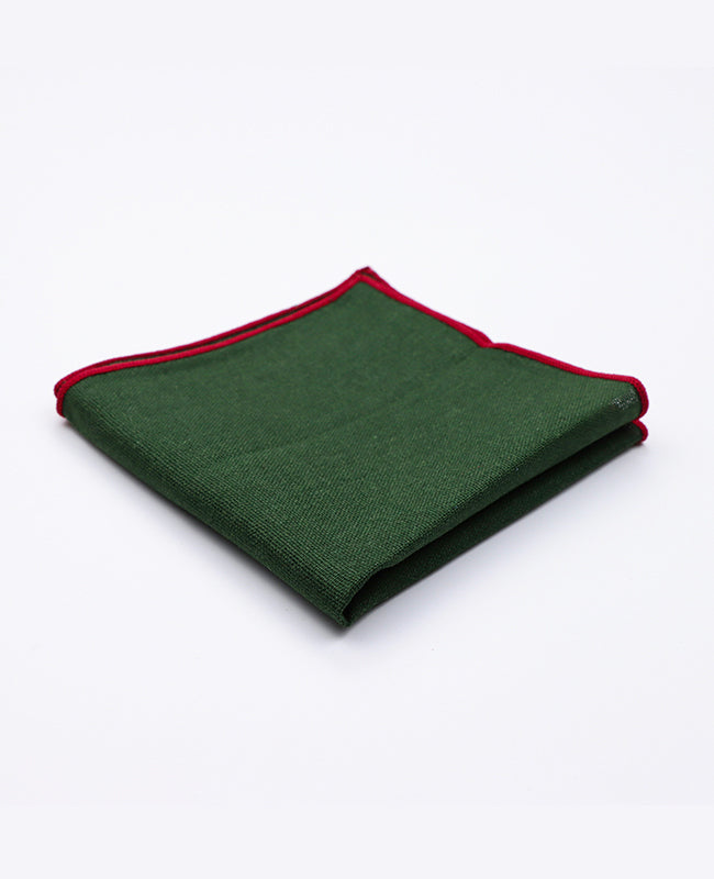 Pañuelo de bolsillo Verde n°2 en Lino | Basile - Unipap's