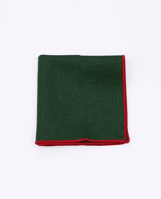 Pañuelo de bolsillo Verde n°2 en Lino | Basile - Unipap's