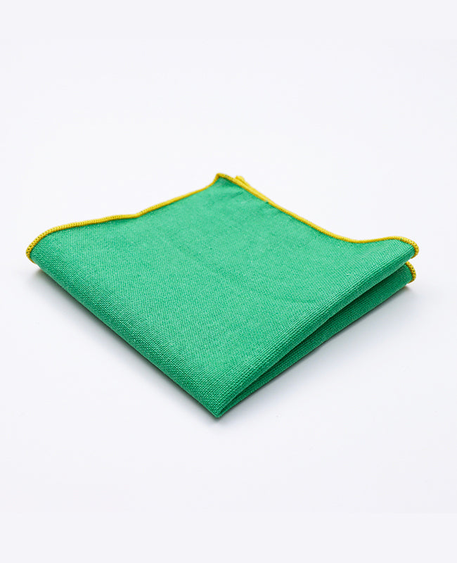 Pañuelo de bolsillo Verde n°3 en Lino | Basile - Unipap's