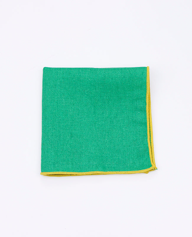 Pañuelo de bolsillo Verde n°3 en Lino | Basile - Unipap's