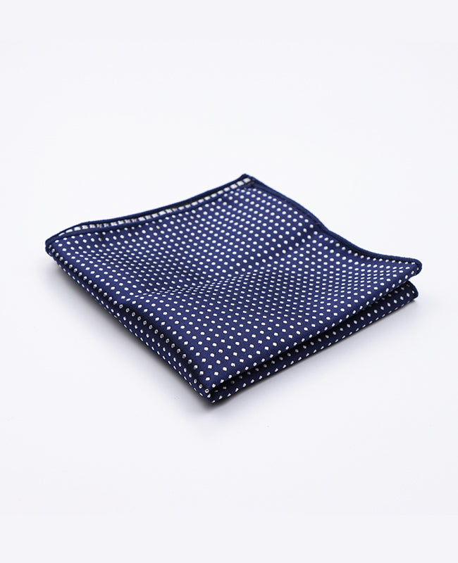 Pañuelo de bolsillo Azul n°1 De Lunares en Poliéster «Louis»