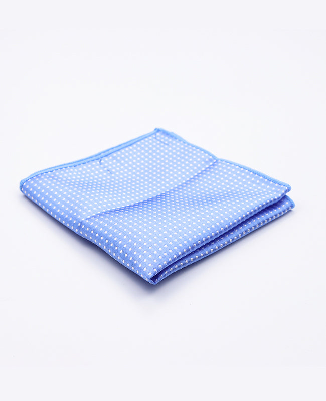 Pañuelo de bolsillo Azul n°2 De Lunares en Poliéster «Louis»