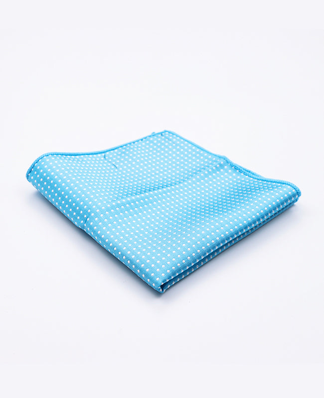 Pañuelo de bolsillo Azul n°4 De Lunares en Poliéster «Louis»