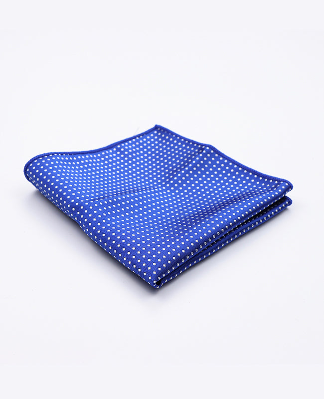 Pañuelo de bolsillo Azul n°5 De Lunares en Poliéster «Louis»