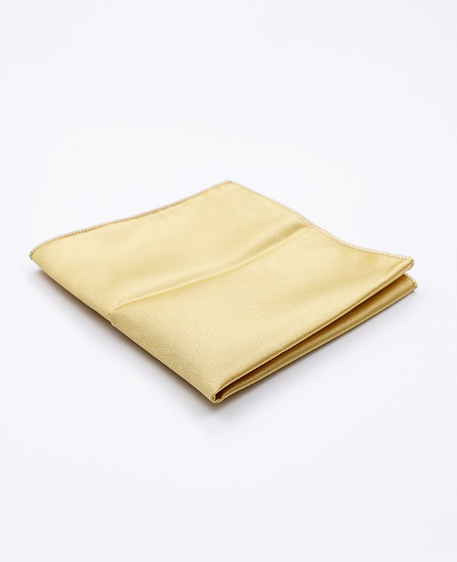 Pañuelo de bolsillo Amarillo n°2 en Poliéster «Anatole»