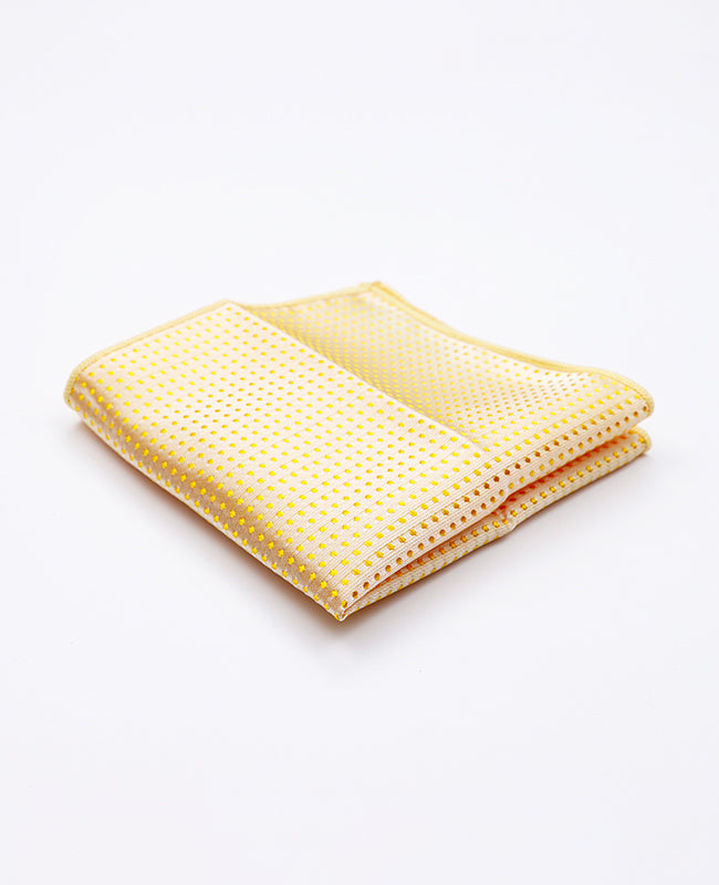 Pañuelo de bolsillo Amarillo n°2 De Lunares en Poliéster «Louis»