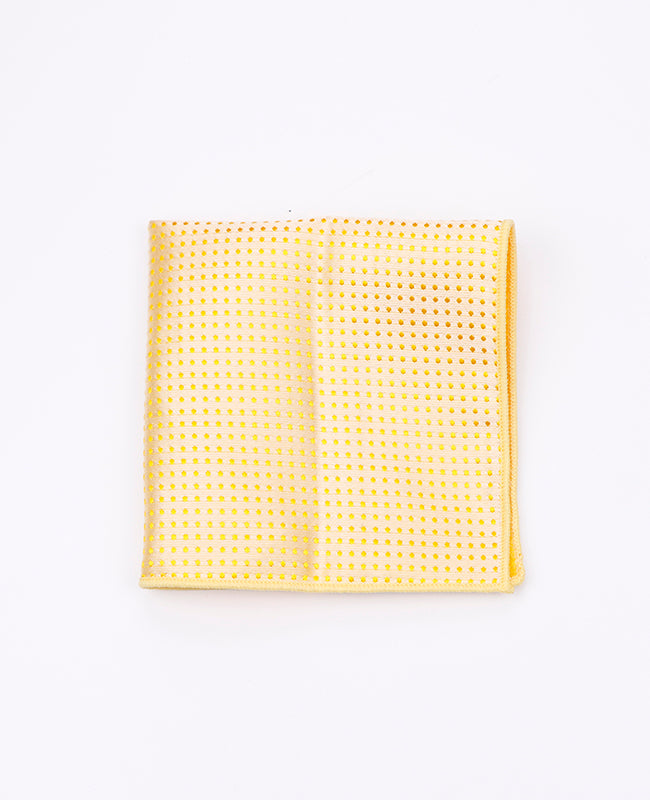 Pañuelo de bolsillo Amarillo n°2 De Lunares en Poliéster «Louis»