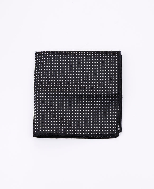 Pañuelo de bolsillo Negro n°2 De Lunares en Poliéster «Louis»