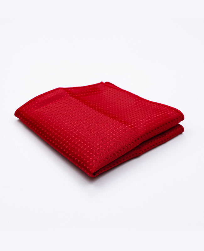Pañuelo de bolsillo Rojo n°1 De Lunares en Poliéster «Louis»